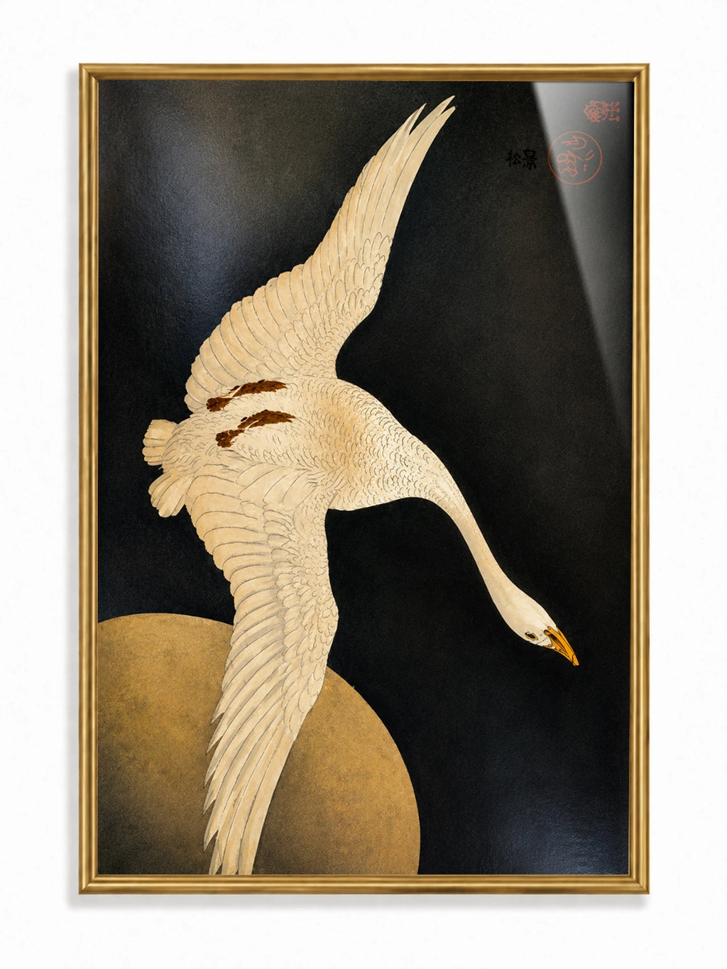Goose at full moon