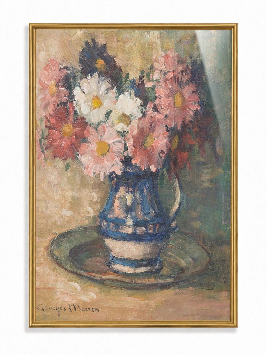 Blue Jug of Wildflowers