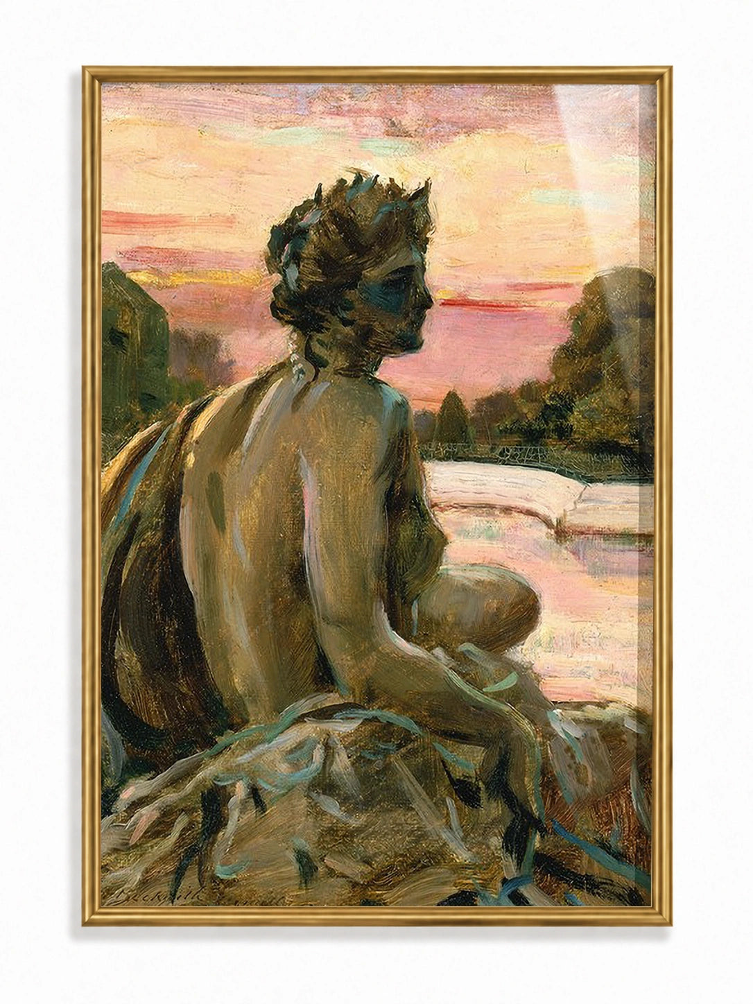 Seated Figure at Sunset