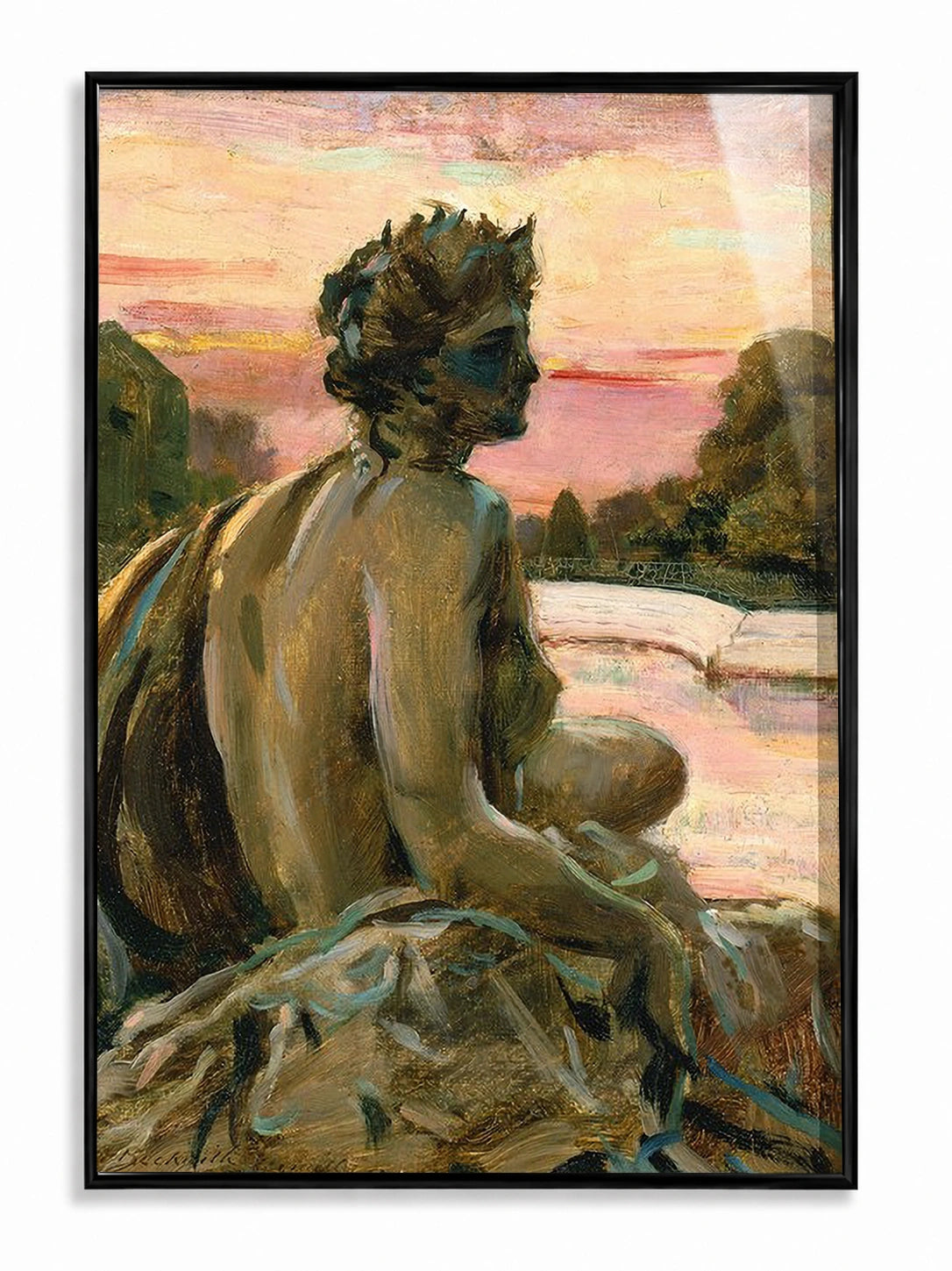 Seated Figure at Sunset